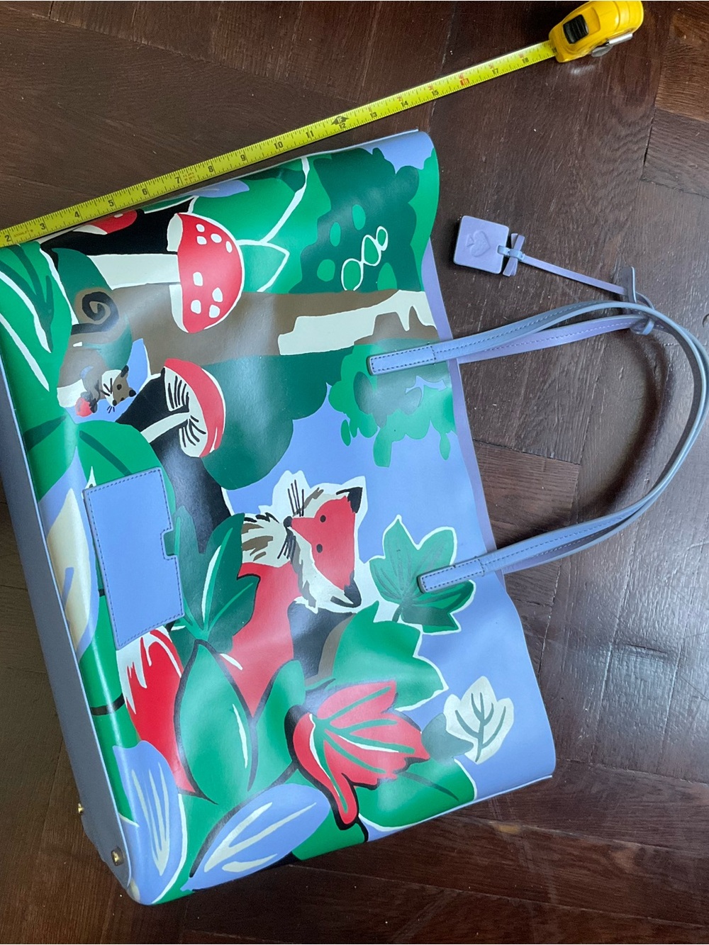 kate spade Lavender Floral Fox Print Tote - Picture 6 of 16